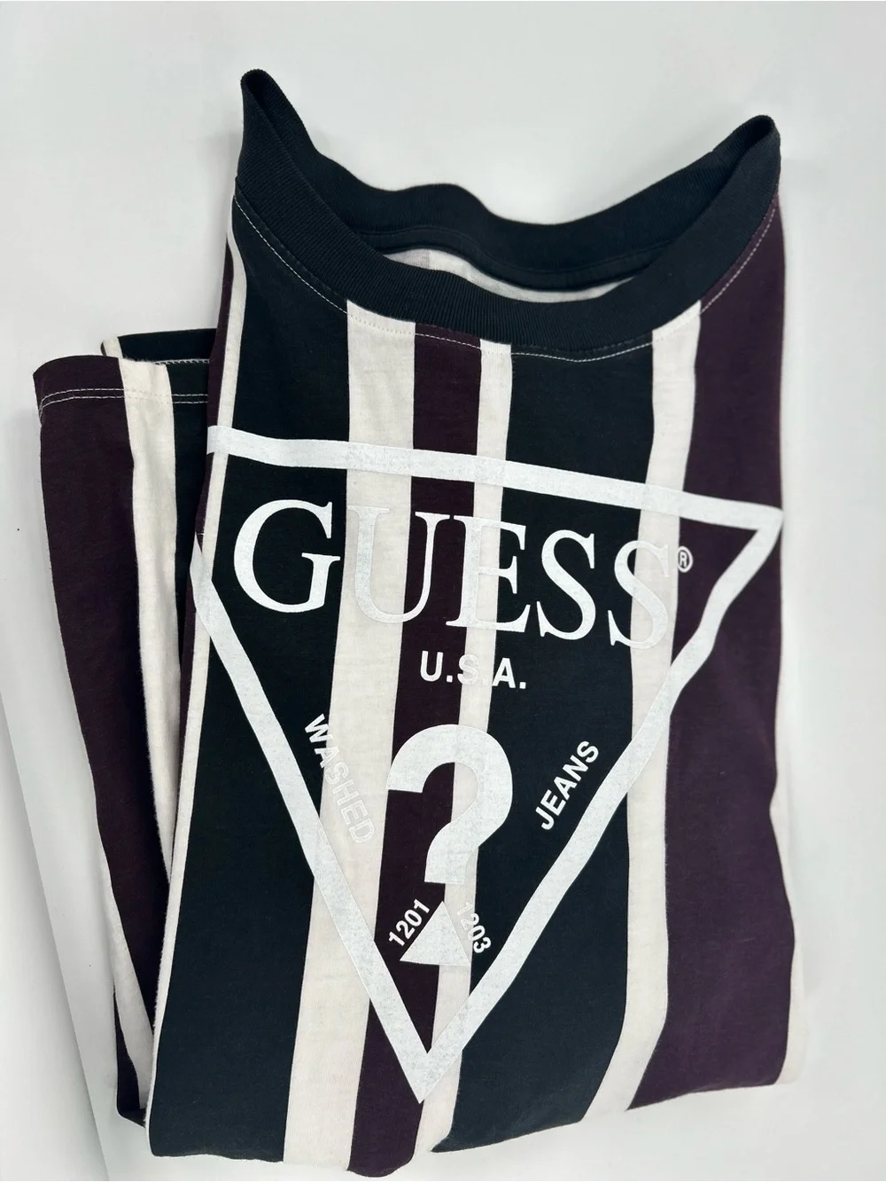 Guess Originals Oversized Striped T-Shirt XL - Picture 3 of 14